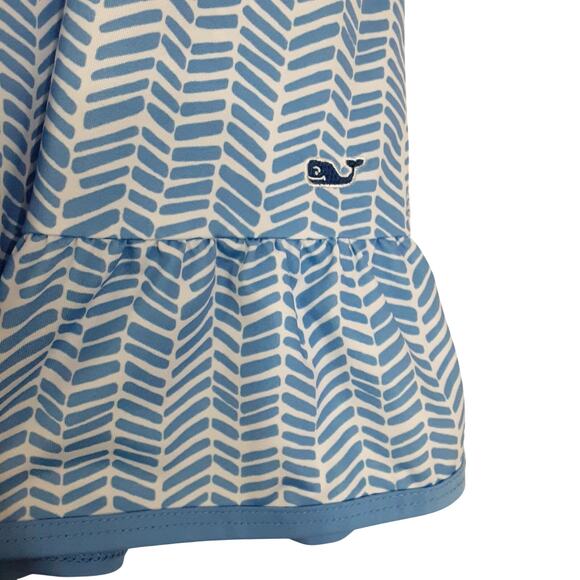 Vineyard Vines Womens S Golf Skort Ruffle Hem Blue Herringbone Pickleball - Picture 3 of 10
